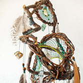 Dream catcher, dreamcatcher crystals wall decor Wood dream catchers Unique crystal mobile Dreamcatcher native inspired Earthy boho decor